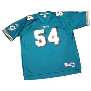 Zack Thomas #54 Vintage Miami Dolphins Jersey Reebok Men's XXL‎ Tall Length+2